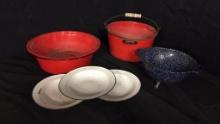 ENAMELWARE DISHWARE AND POTS