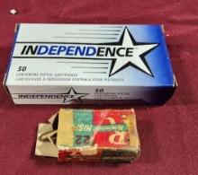 Independence Box of 9mm Luger, 50 Rounds 115gr FMJ, w/ Some .22 Ammo