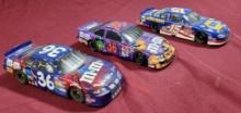 Lot of 3 Diecast Racing Car Replicas