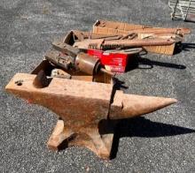 Anvil, Pry Bars, Pipe Wrenches, Tools