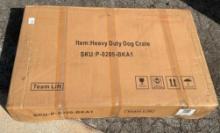 New in Box, HEAVY DUTY DOG CRATE, SKU: P-0209-BKA1 - 47.5in x 36in x 30.7in, Portable