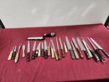 Large Group of Kitchen Knives