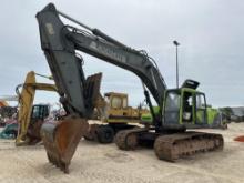 JOHN DEERE 330LC HYDRAULIC EXCAVATOR SN:AL366330 powered by diesel engine, equipped with Cab, hammer