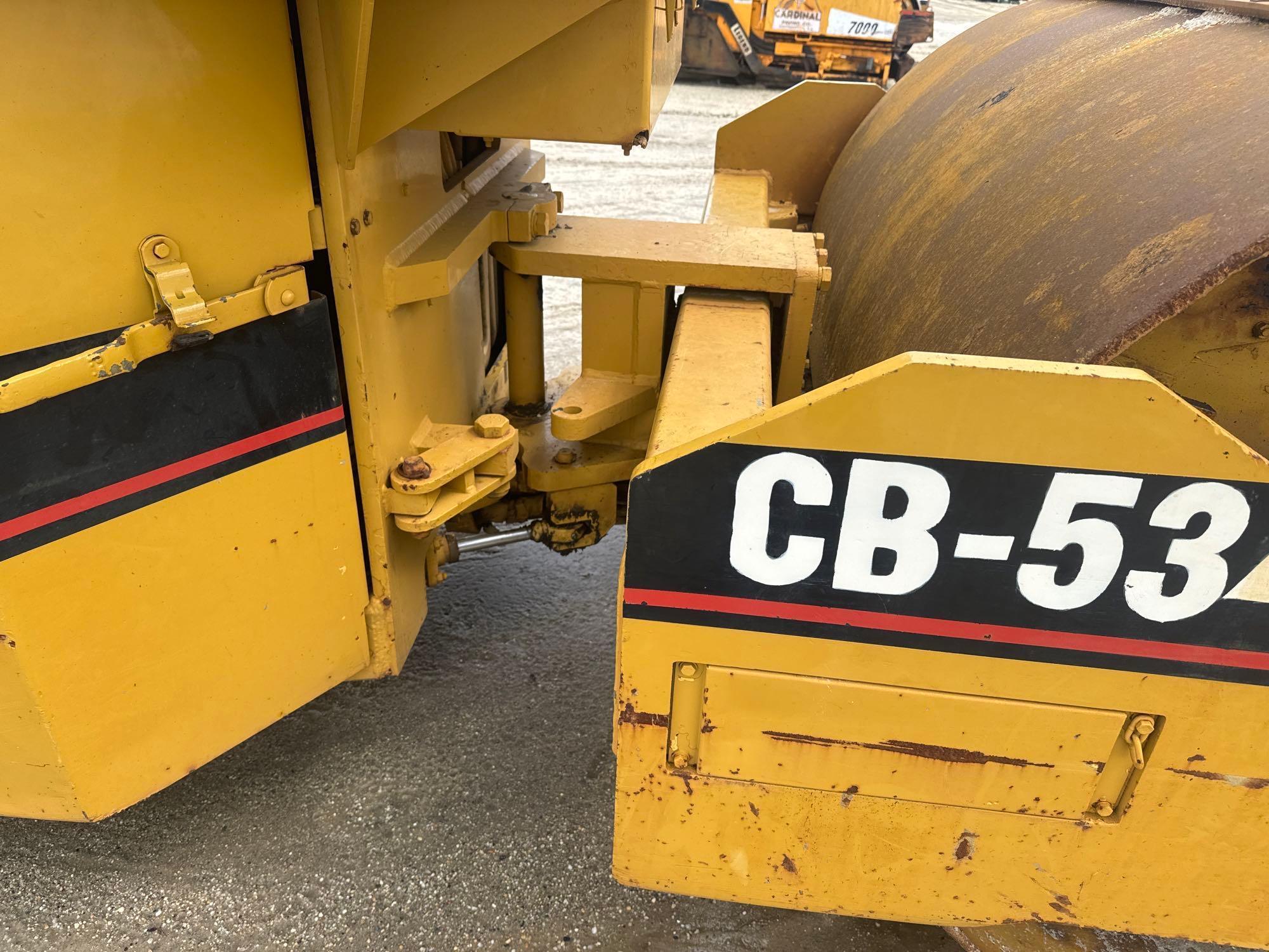 CAT CB-534 ASPHALT ROLLER SN:2EG00430 powered by Cat diesel engine, equipped with OROPS, 67in.