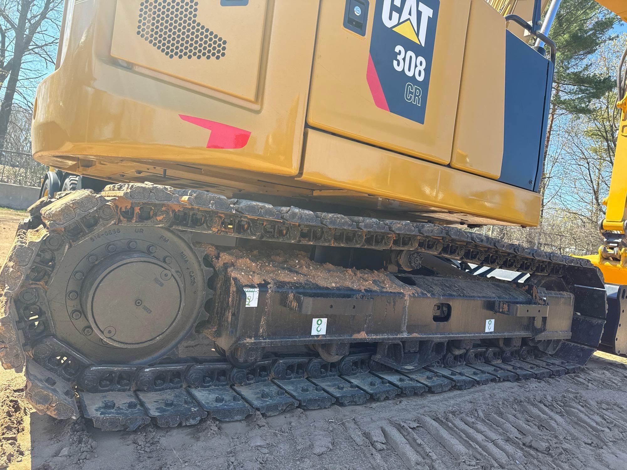 2021 CAT 308CR HYDRAULIC EXCAVATOR SN:GW800851powered by Cat diesel engine, equipped with Cab, air,