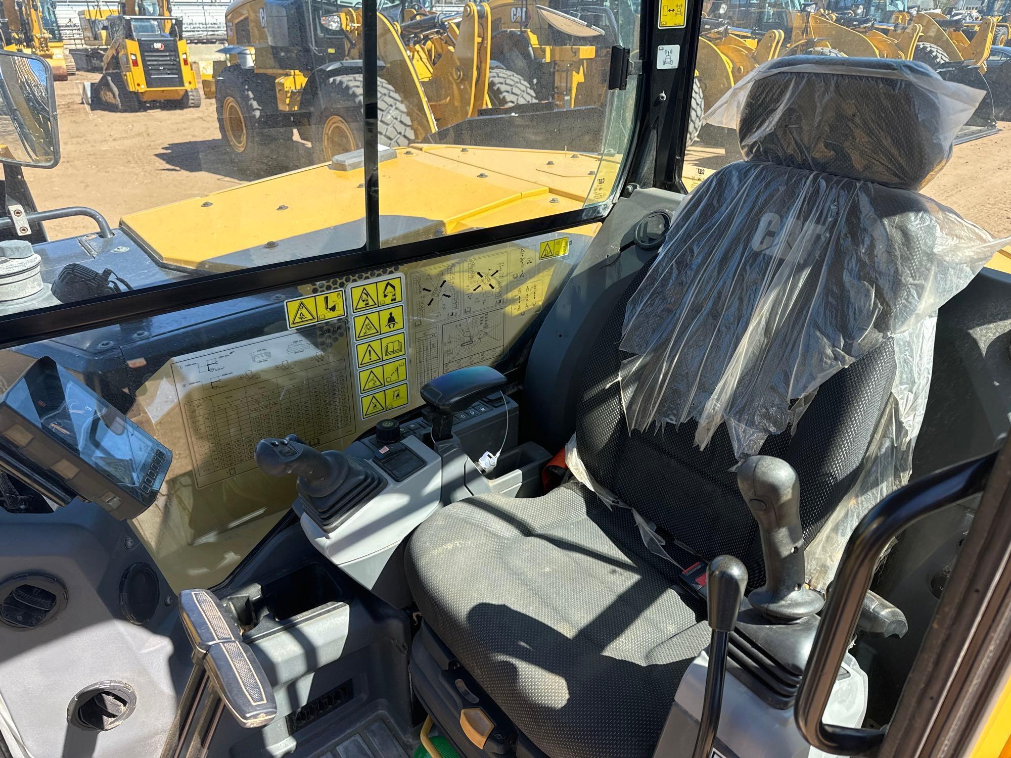 2021 CAT 308CR HYDRAULIC EXCAVATOR SN:GW800851powered by Cat diesel engine, equipped with Cab, air,