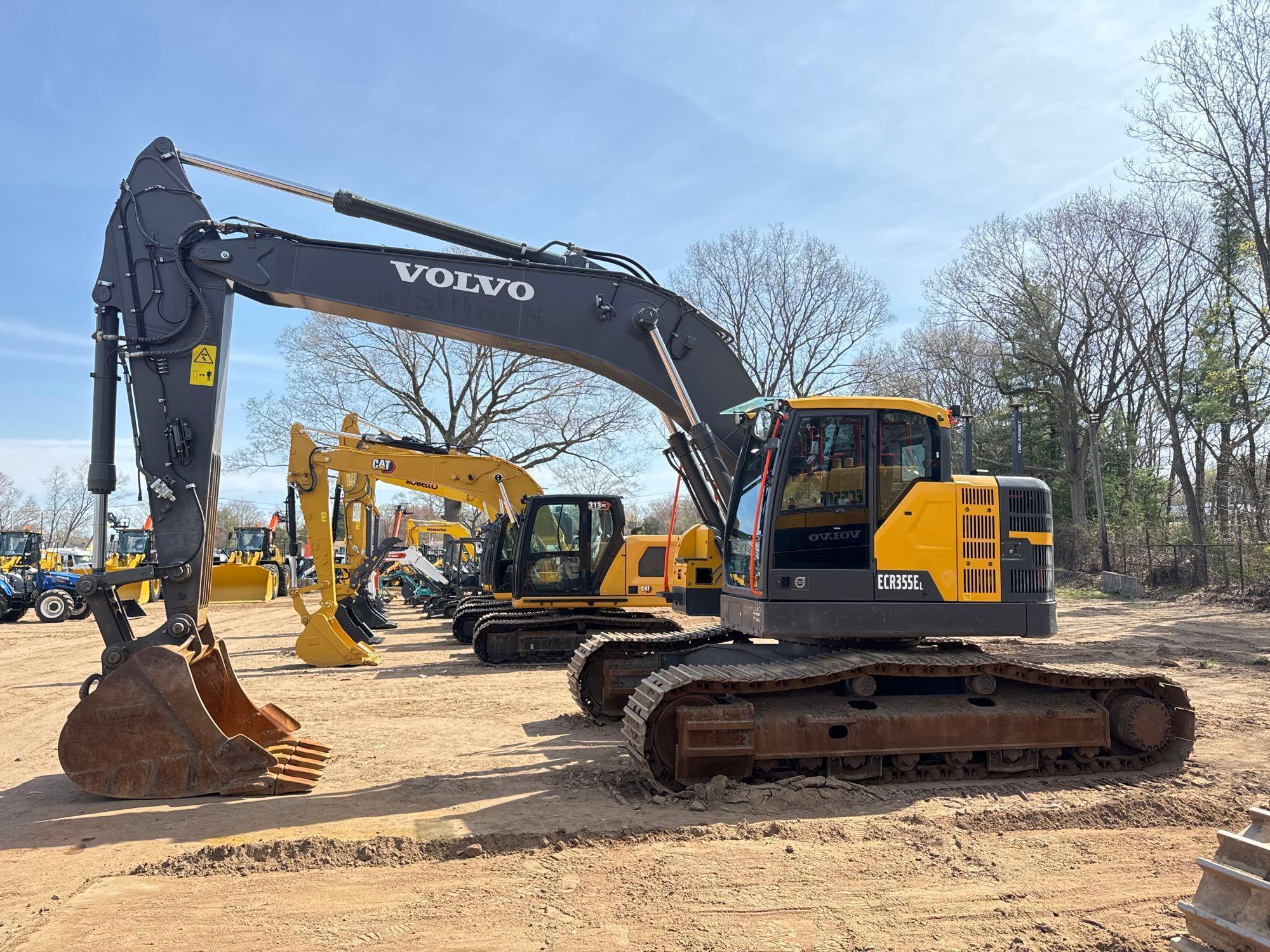 2022 VOLVO ECR355EL HYDRAULIC EXCAVATOR SN-314500... ...powered by diesel engine, equipped with Cab,