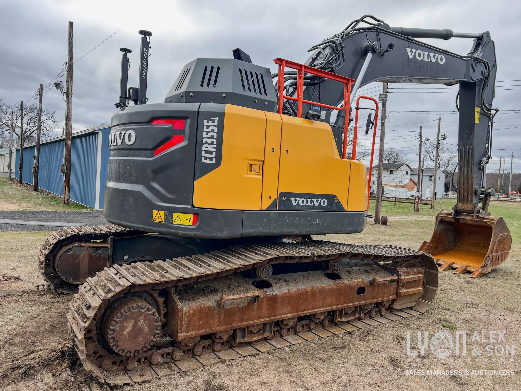 2022 VOLVO ECR355EL HYDRAULIC EXCAVATOR SN-314500... ...powered by diesel engine, equipped with Cab,