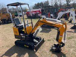 NEW LANTY LAT-13 HYDRAULIC EXCAVATOR equipped with auxiliary hydraulics, front blade, 16in. Digging
