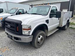 2008 FORD F350XL UTILITY TRUCK VN:1FDWF37Y58ED29549 4x4, powered by 5.6 liter Triton V10 gas engine,