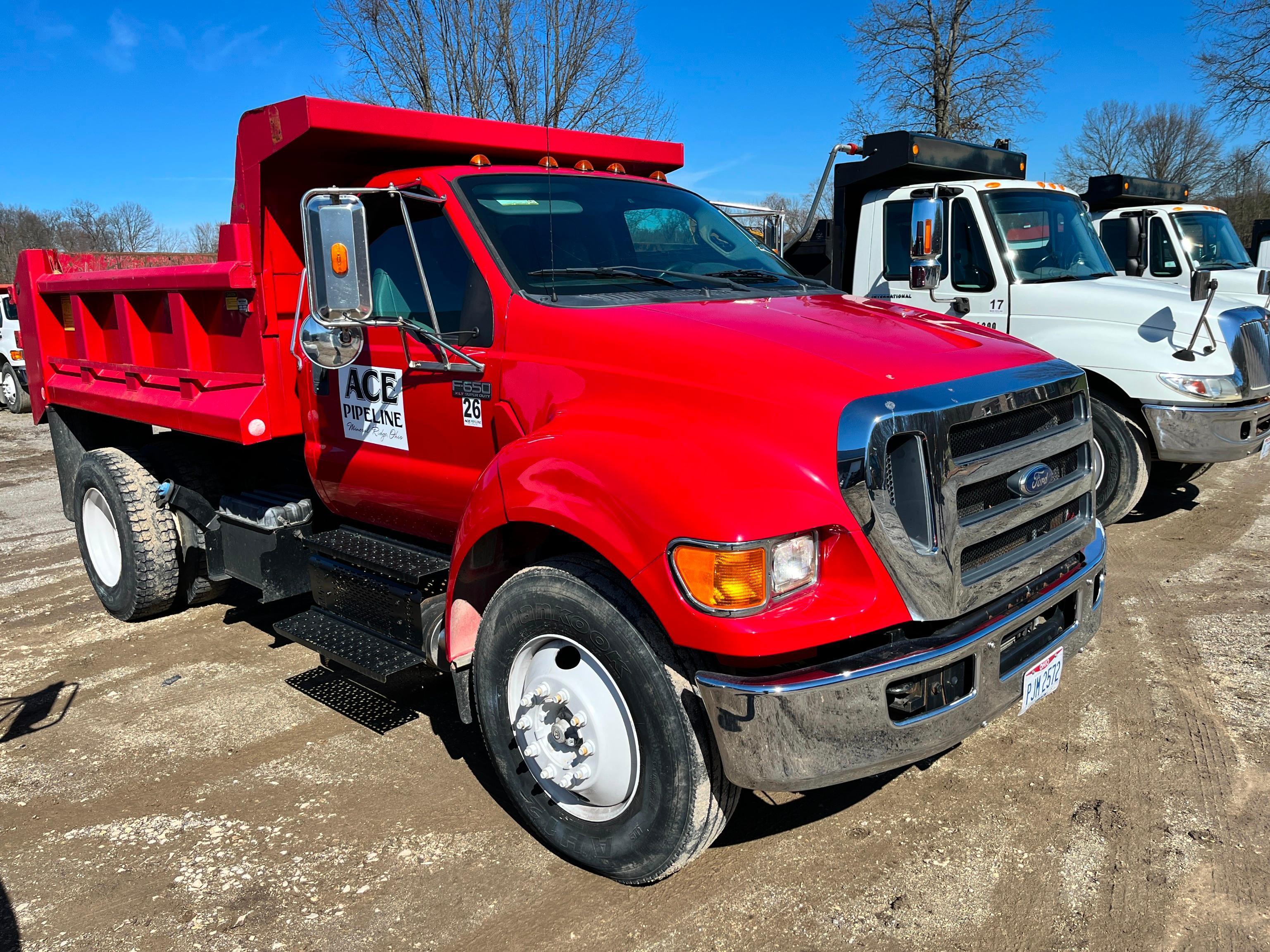 2011 FORD F650XL DUMP TRUCK VN:3FRNF6FC0BV076565 powered by Cummins diesel engine, equipped with