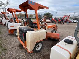 LAYMOR SM300 SWEEPER SN:342021 powered by Kubota 1505 diesel engine, equipped with OROPS, 8ft.