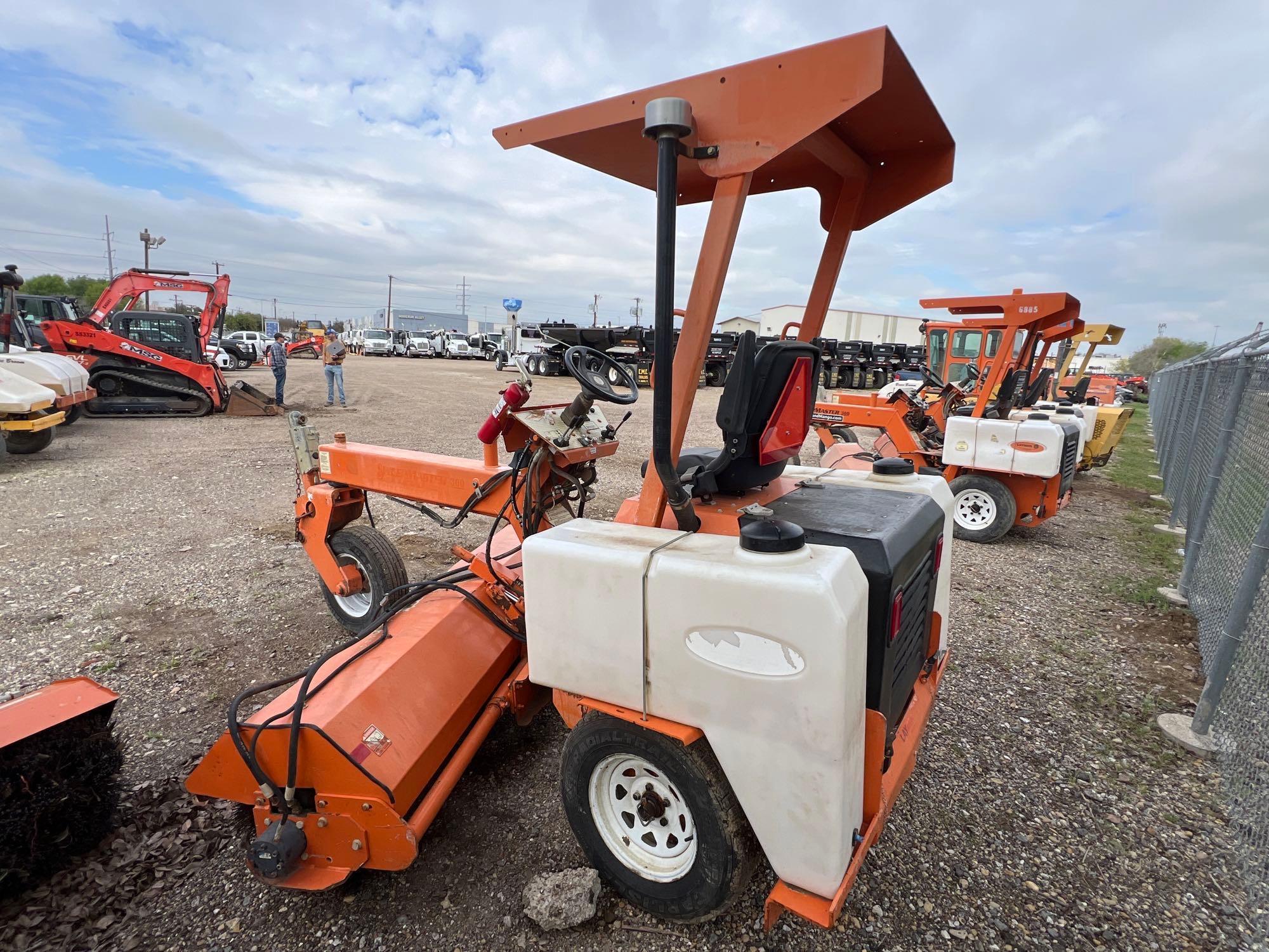 LAYMOR SM300 SWEEPER SN:342051 powered by Kubota 1505 diesel engine, equipped with OROPS, 8ft.