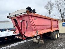 22FT. FRAMELESS DUMP TRAILER VN:N/A equipped with 2 way tail gate, single point spring suspension,