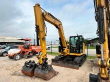 2023 CAT 308CR HYDRAULIC EXCAVATOR powered by Cat C3.3B diesel engine, equipped with Cab, air, heat,