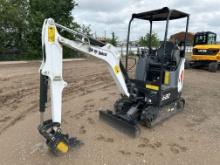 2023 BOBCAT E20 HYDRAULIC EXCAVATOR powered by diesel engine, equipped with OROPS, front blade,