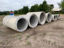 QTY OF ASSTED SIZE REINFORCED CONCRETE DRAIN PIPE: 42", 36" & 30" SUPPORT EQUIPMENT