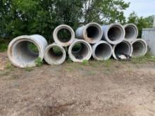 QTY OF ASSTED SIZE REINFORCED CONCRETE DRAIN PIPE: 42", 36" & 30" SUPPORT EQUIPMENT