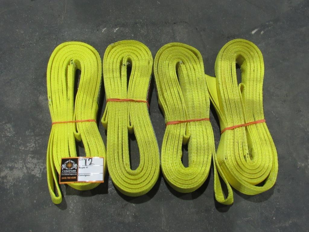 (Qty - 4) **NEW** 15' Nylon Rigging Slings-