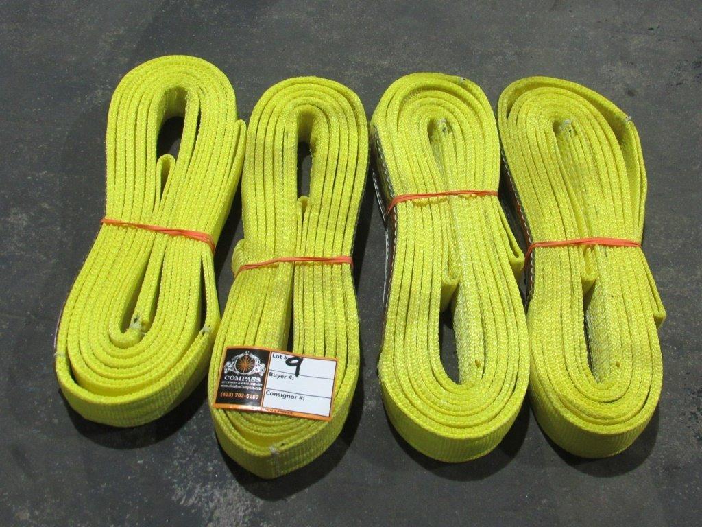 (Qty - 4) **NEW** 15' Nylon Rigging Slings-