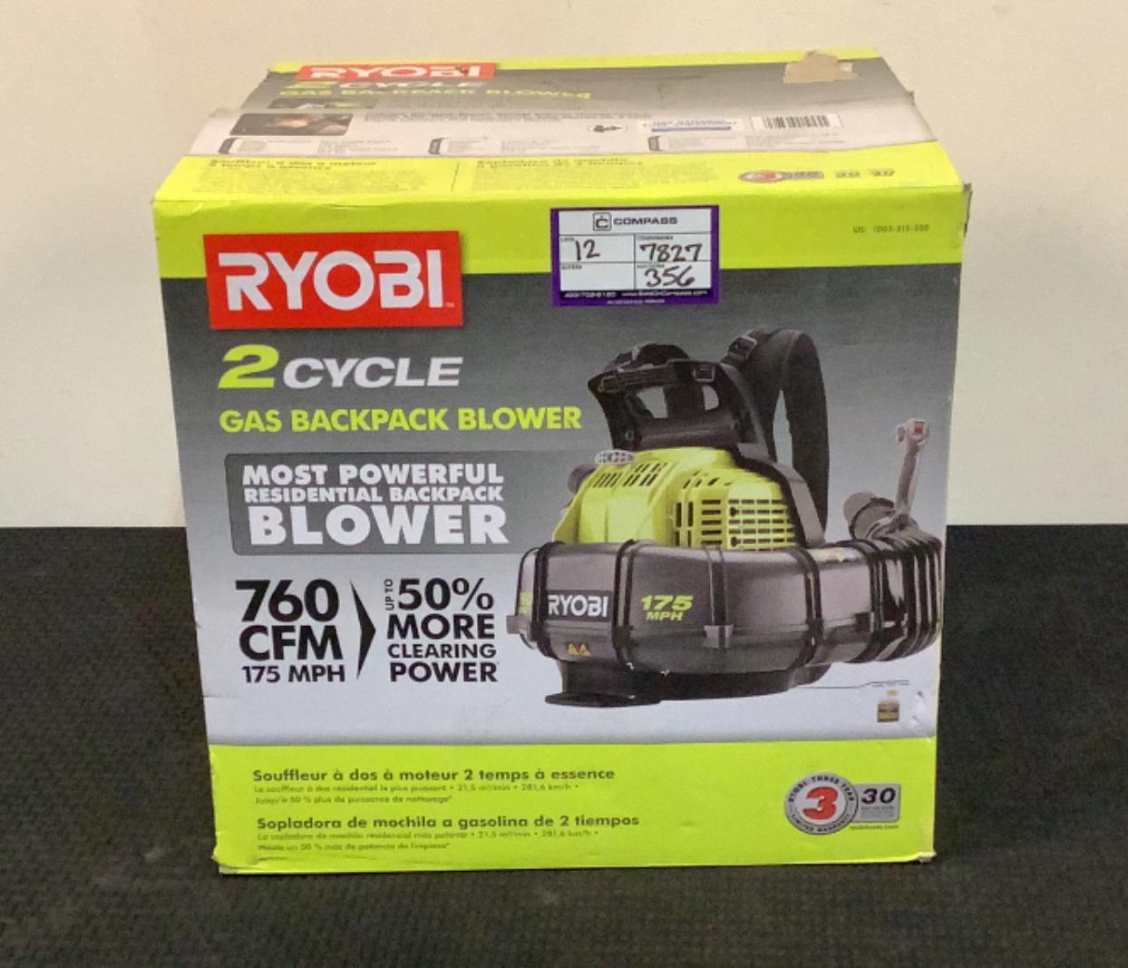 Ryobi Gas Powered Backpack Blower