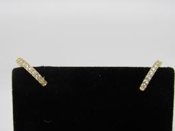 White Topaz Hoop Earrings