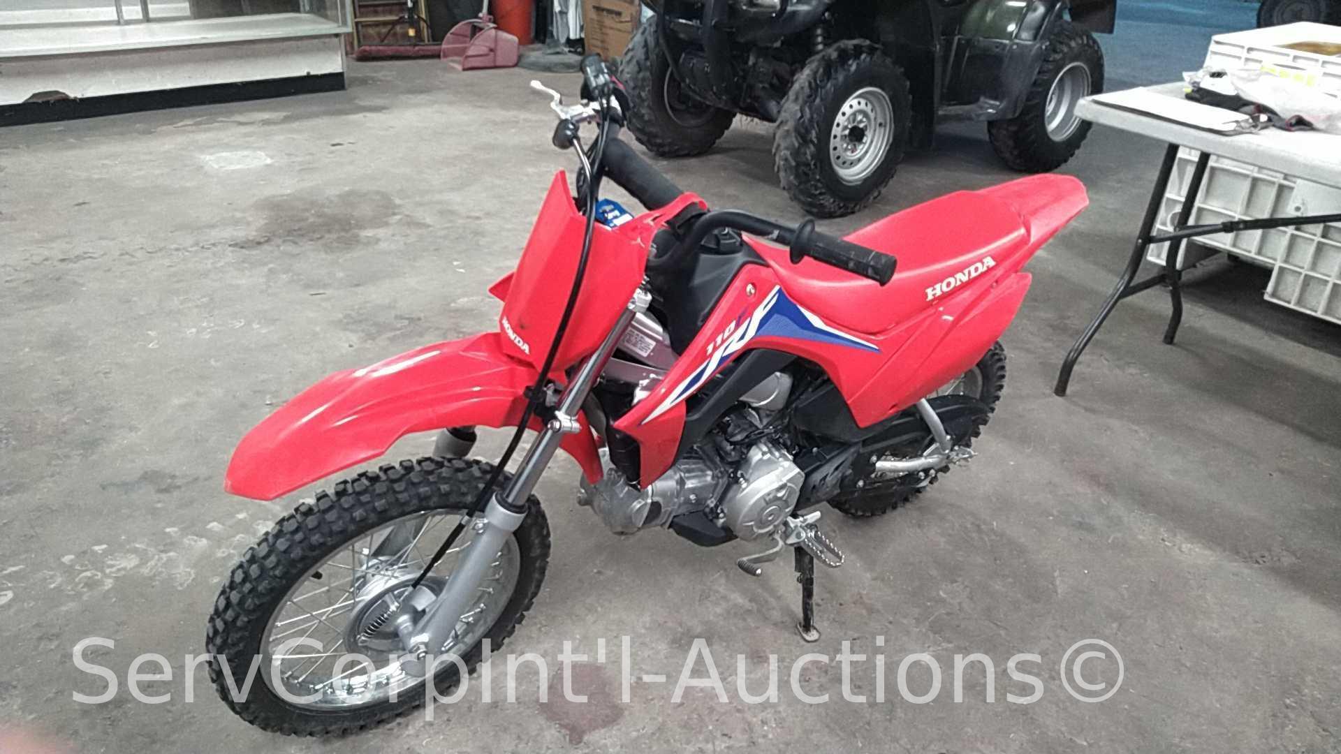 2022 Honda CRF110 Mini Dirt Bike, VIN # LALJE0240N3402390