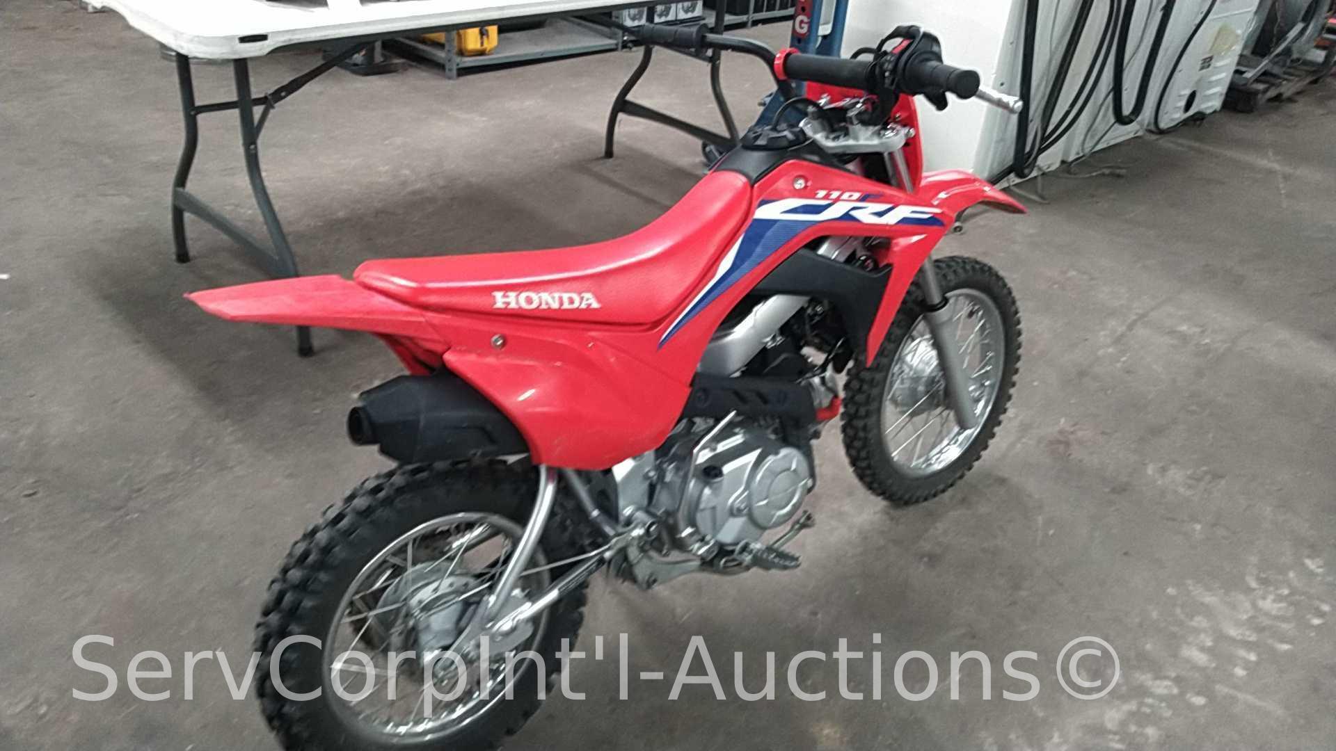 2022 Honda CRF110 Mini Dirt Bike, VIN # LALJE0240N3402390