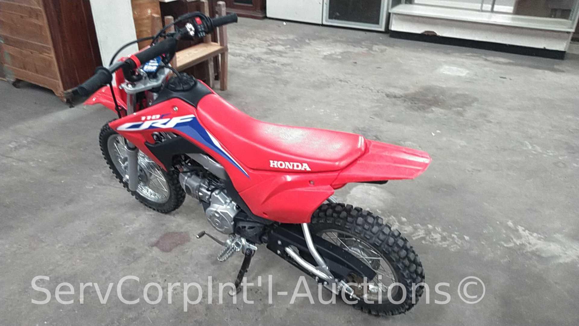 2022 Honda CRF110 Mini Dirt Bike, VIN # LALJE0240N3402390