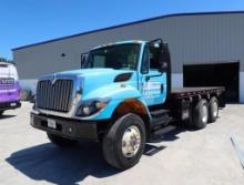 2008 International Duel Wheel, Duel Axel, Air Break, Flat Bed, Auxiliary Air and Hydrolics, Diesel,