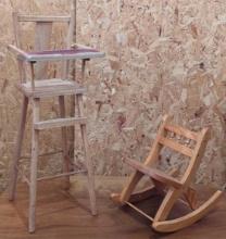 DOLL HIGH CHAIR & ROCKER