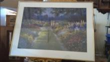 FRAMED & MATTED PICTURE "SUNLIT PATH" BY BI WEI 42"x32"