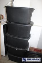 STORAGE TOTES/TUBS: (5) STORAGE TOTES/TUBS WITH CONTENTS AS SHOWN IN P