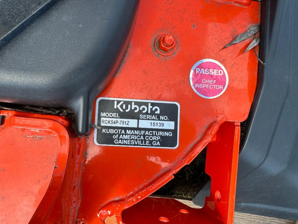 123 New Kubota 54in Mower Deck