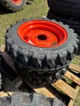 308 Pair of 23x8.5-14 Skid Steer Tires