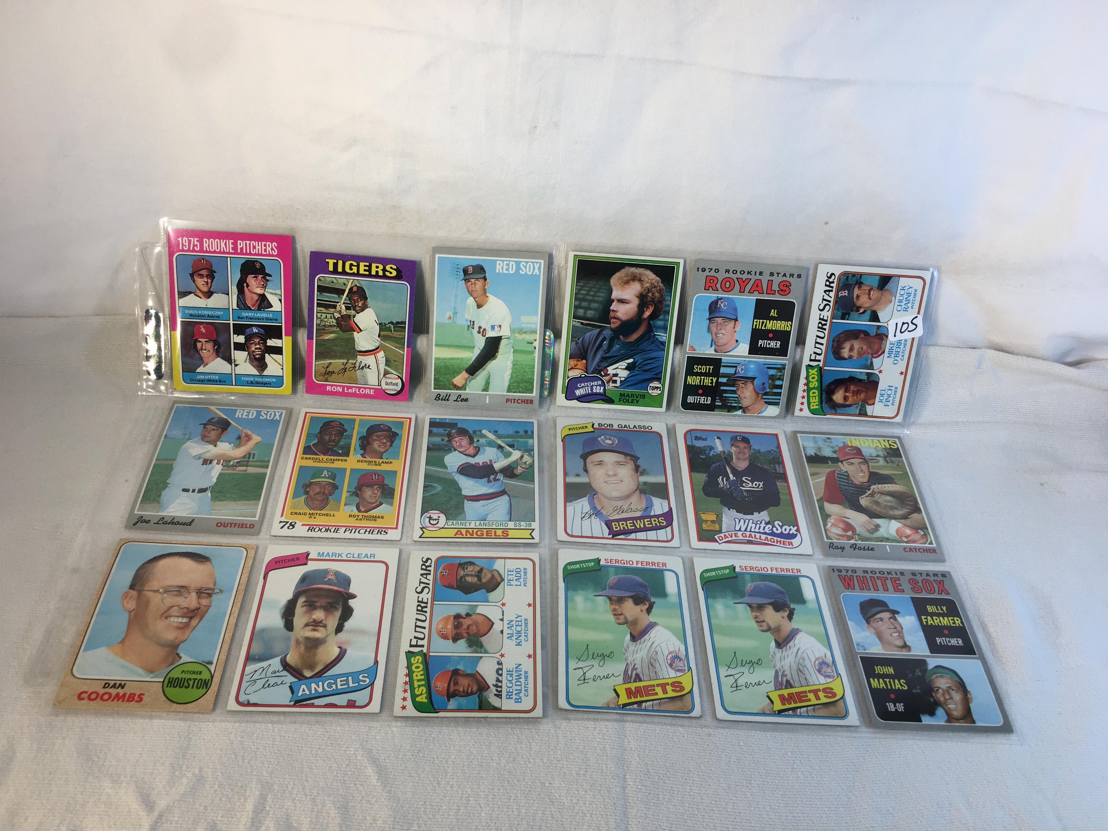 Lot of 18 Pcs Collector Vintage  MLB Baseball  Sport Trading Assorted Cards & Players - See Photos