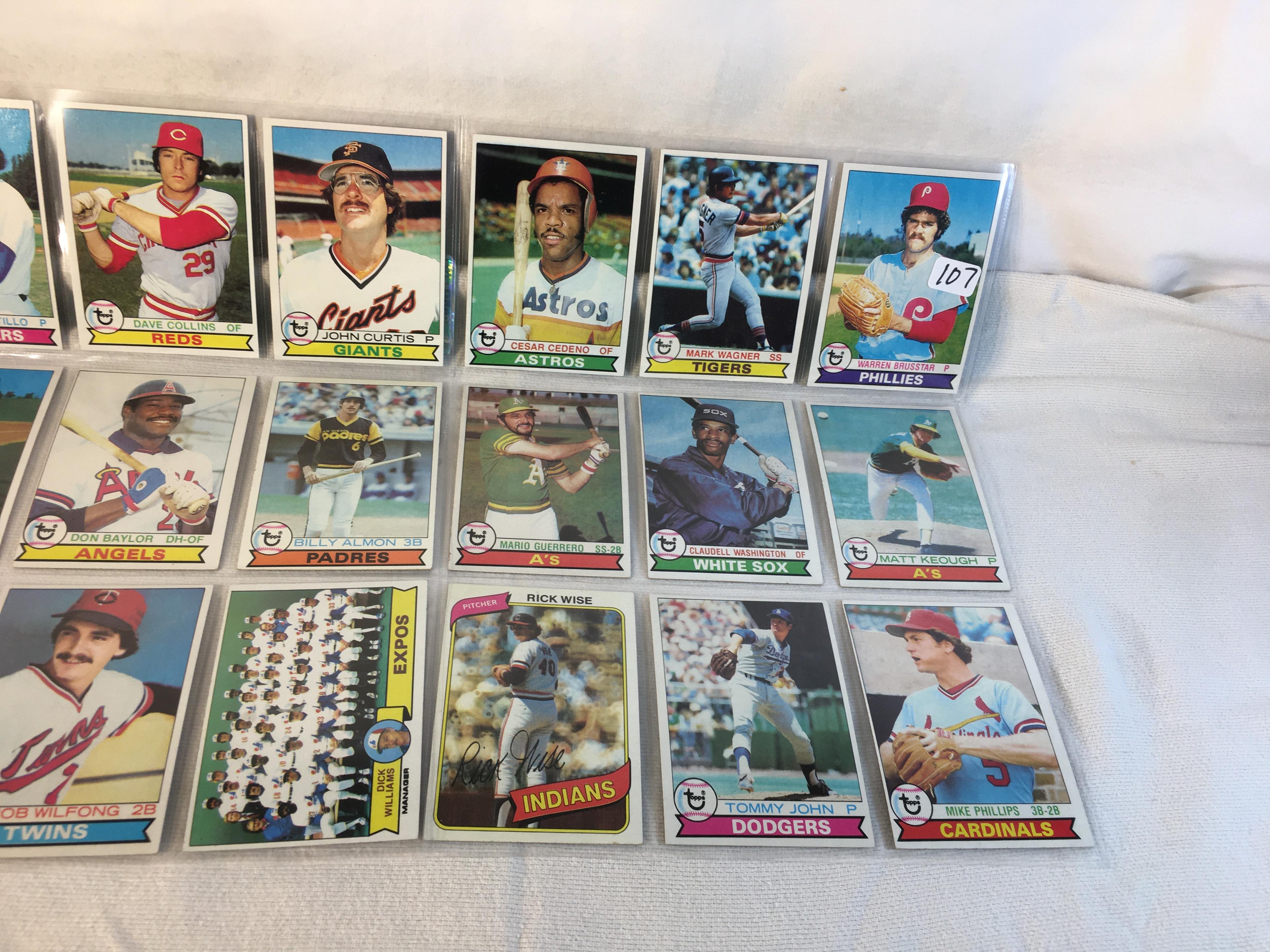 Lot of 18 Pcs Collector Vintage  MLB Baseball  Sport Trading Assorted Cards & Players - See Photos