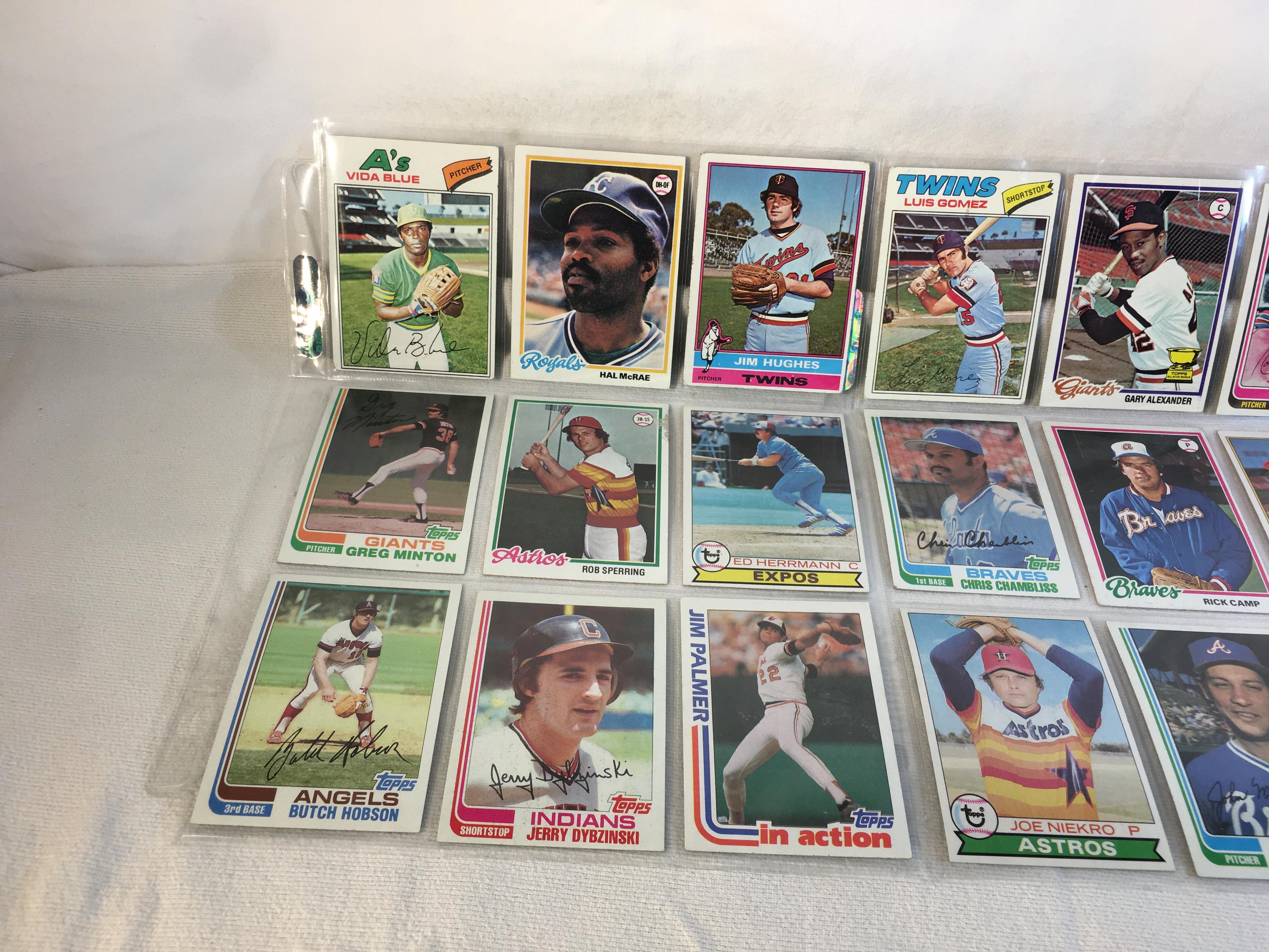 Lot of 18 Pcs Collector Vintage  MLB Baseball  Sport Trading Assorted Cards & Players - See Photos