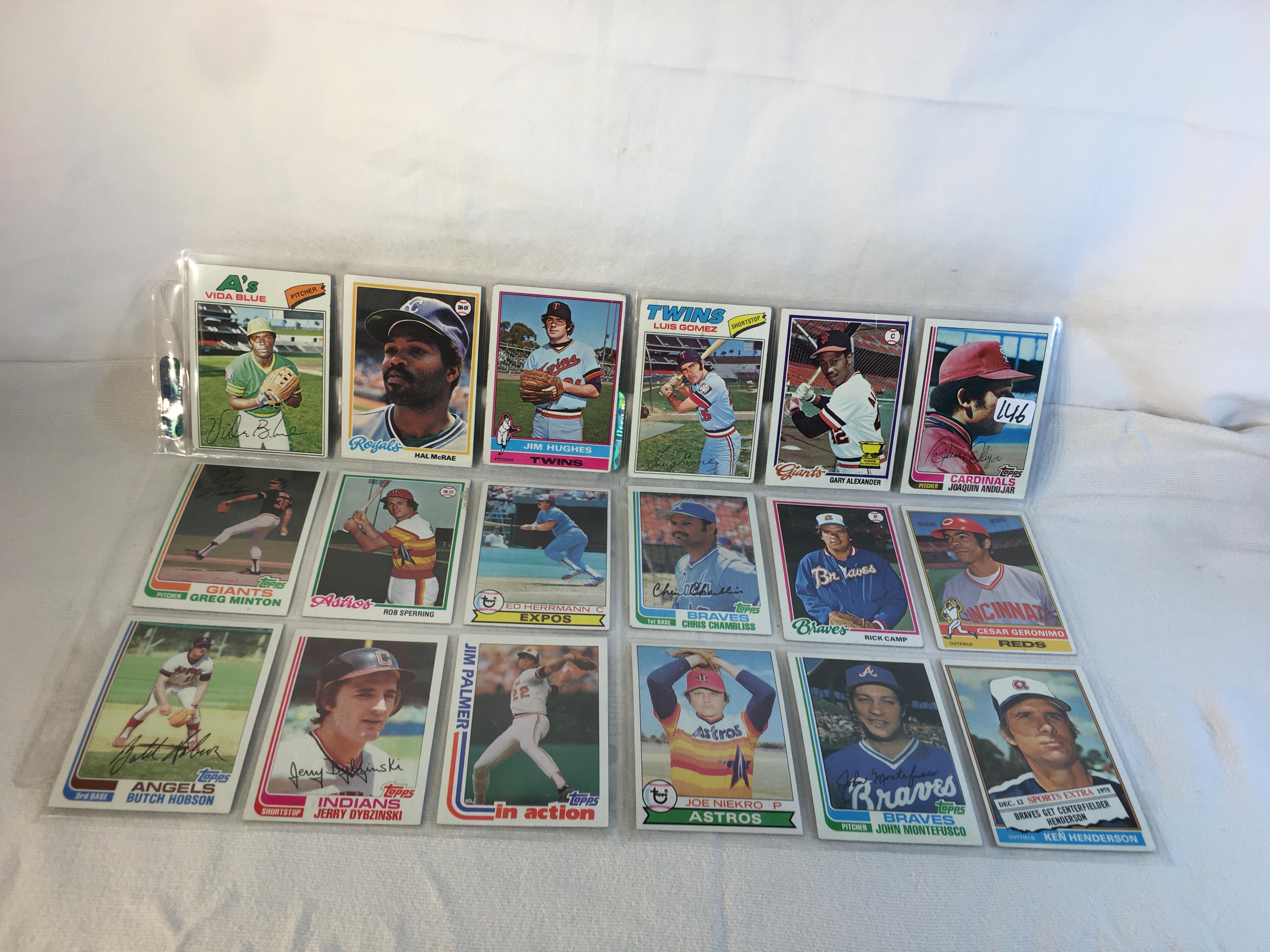 Lot of 18 Pcs Collector Vintage  MLB Baseball  Sport Trading Assorted Cards & Players - See Photos