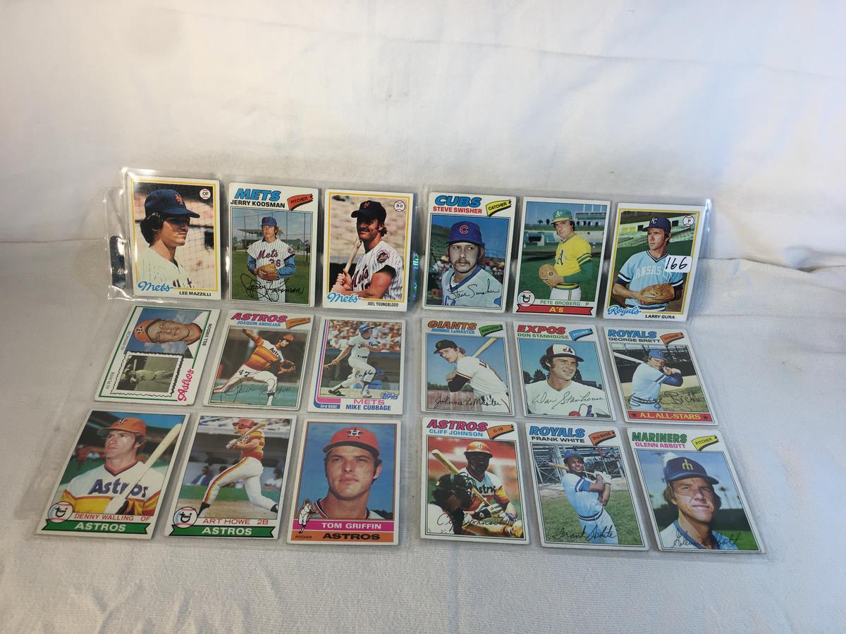 Lot of 18 Pcs Collector Vintage  MLB Baseball  Sport Trading Assorted Cards & Players - See Photos