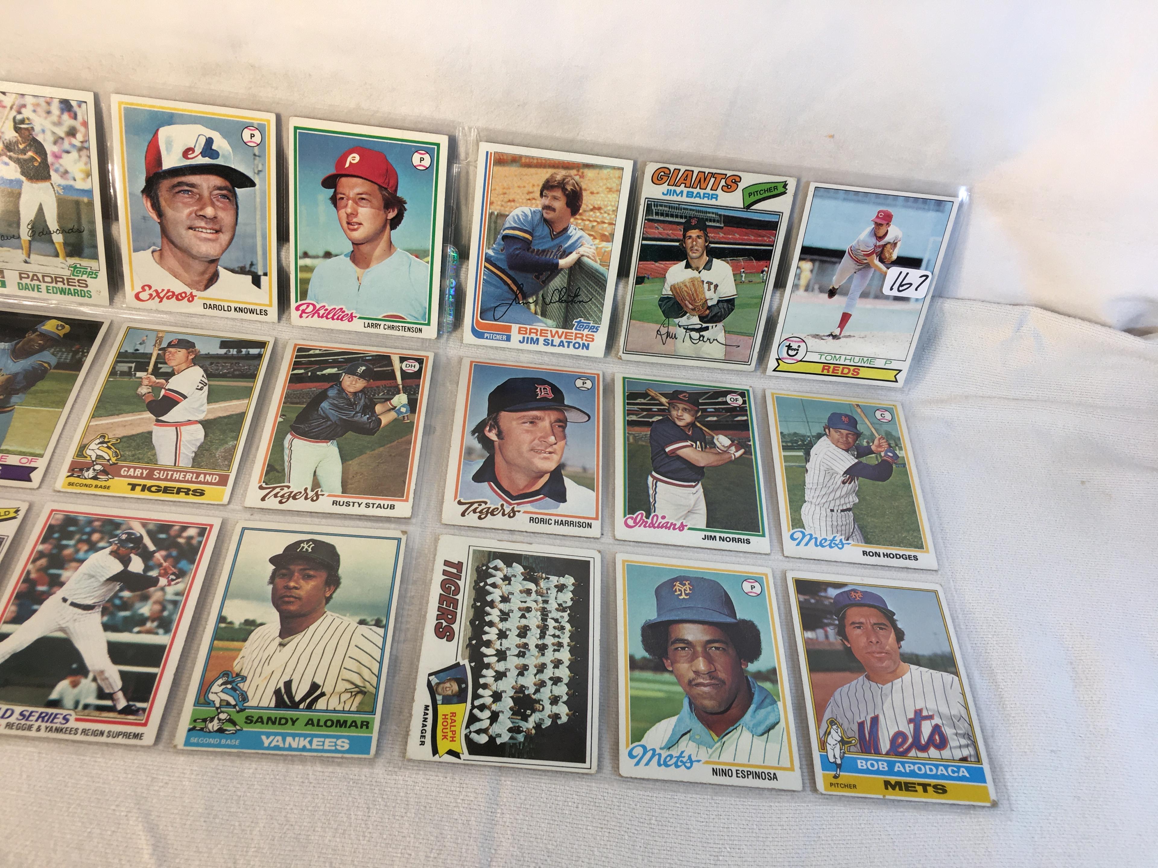 Lot of 18 Pcs Collector Vintage  MLB Baseball  Sport Trading Assorted Cards & Players - See Photos