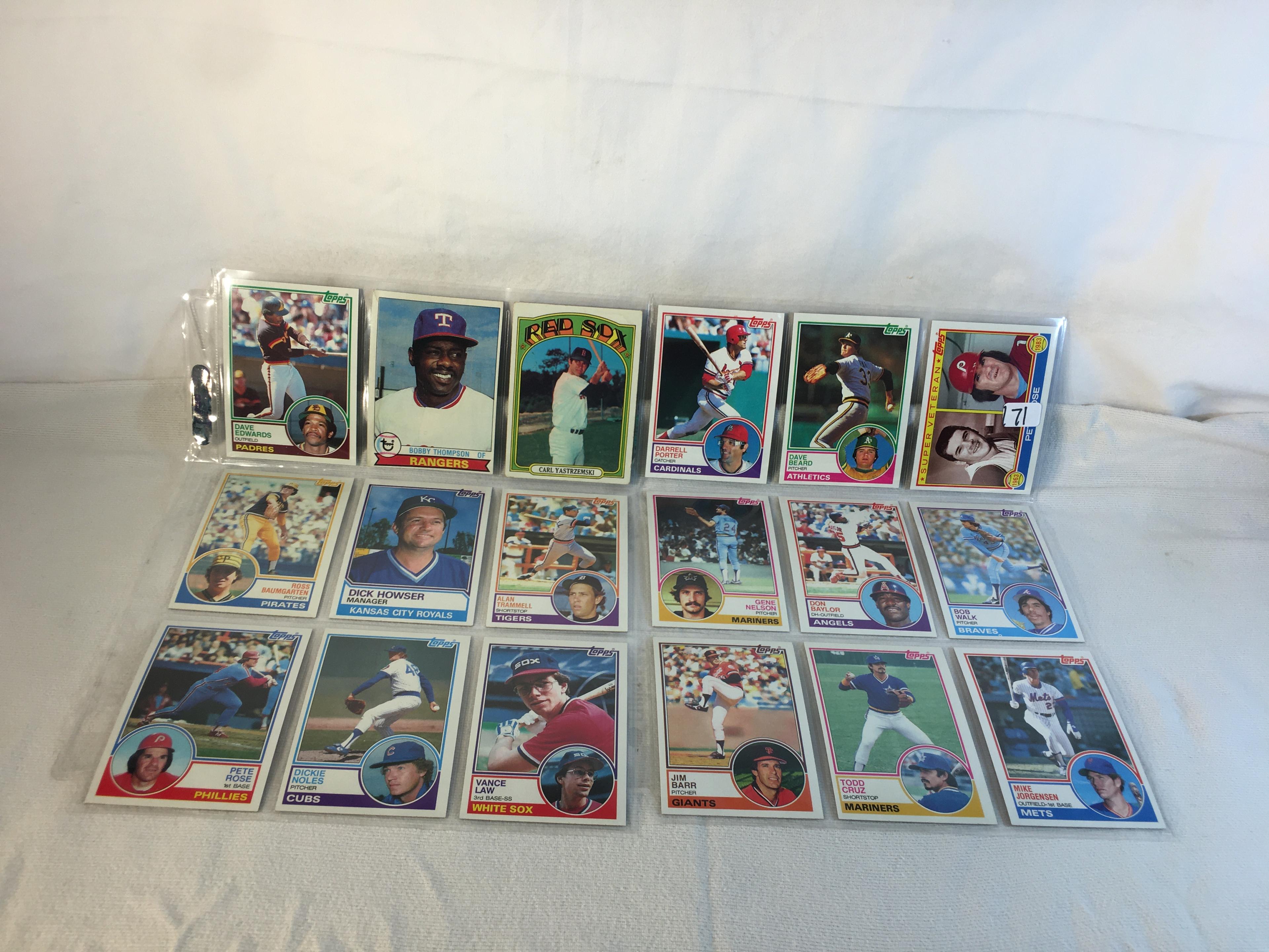 Lot of 18 Pcs Collector Vintage  MLB Baseball  Sport Trading Assorted Cards & Players - See Photos