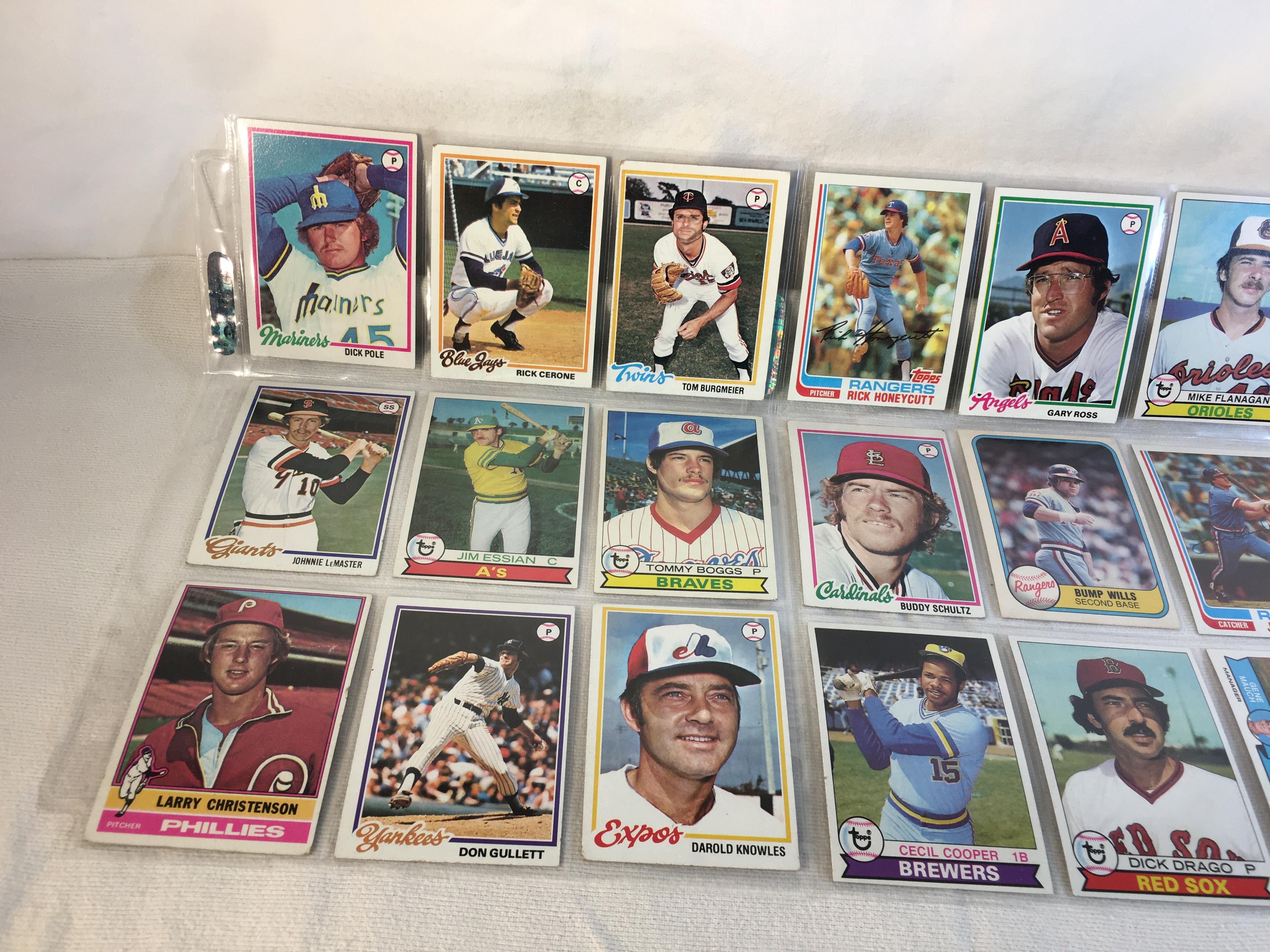 Lot of 18 Pcs Collector Vintage  MLB Baseball  Sport Trading Assorted Cards & Players - See Photos