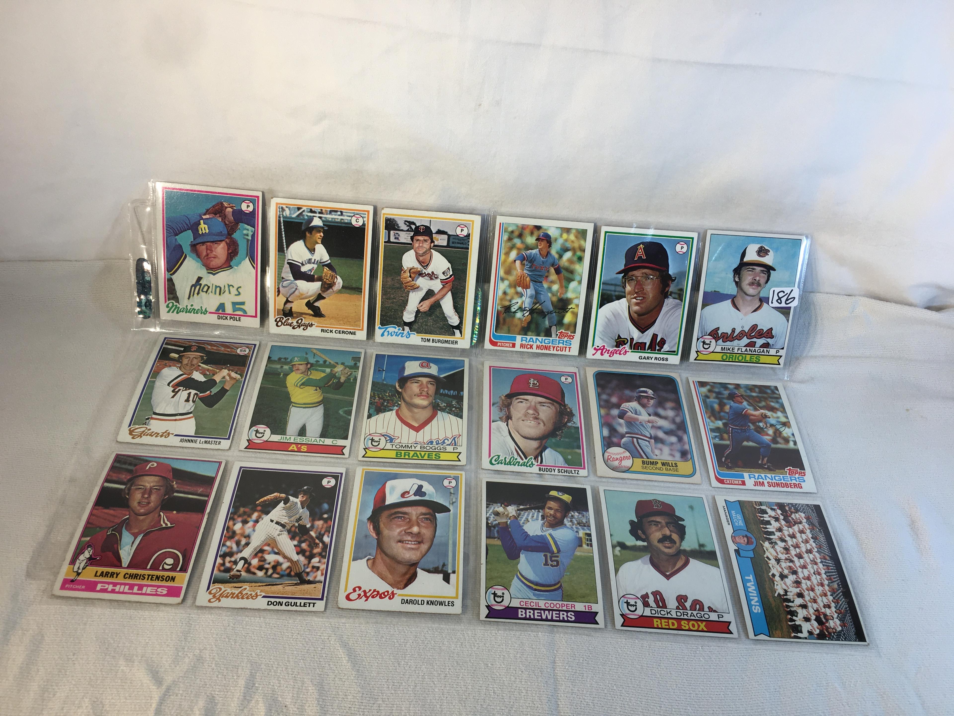 Lot of 18 Pcs Collector Vintage  MLB Baseball  Sport Trading Assorted Cards & Players - See Photos