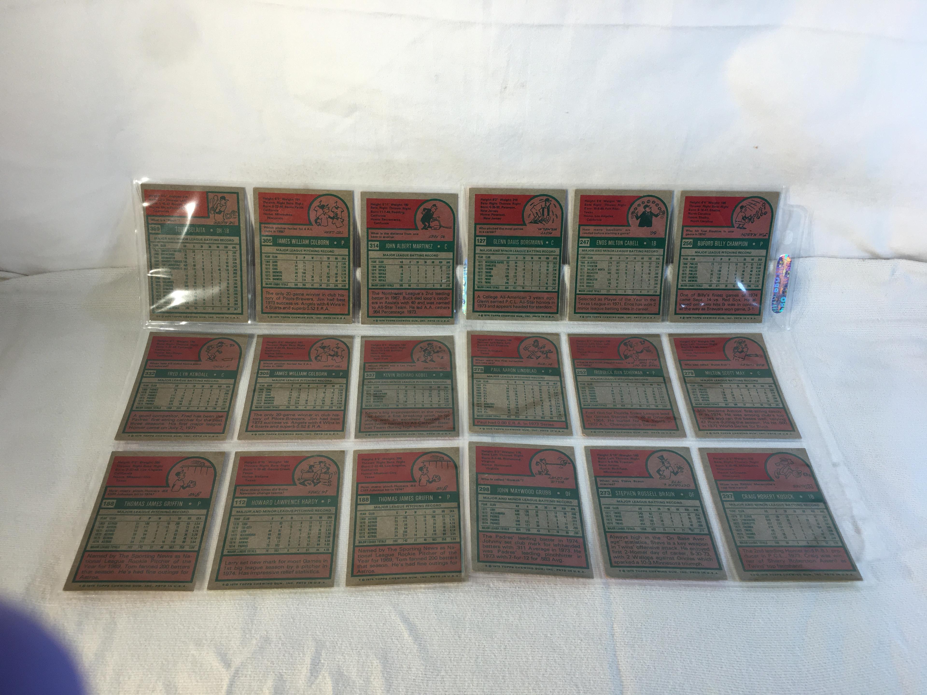 Lot of 18 Pcs Collector Vintage  MLB Baseball  Sport Trading Assorted Cards & Players - See Photos