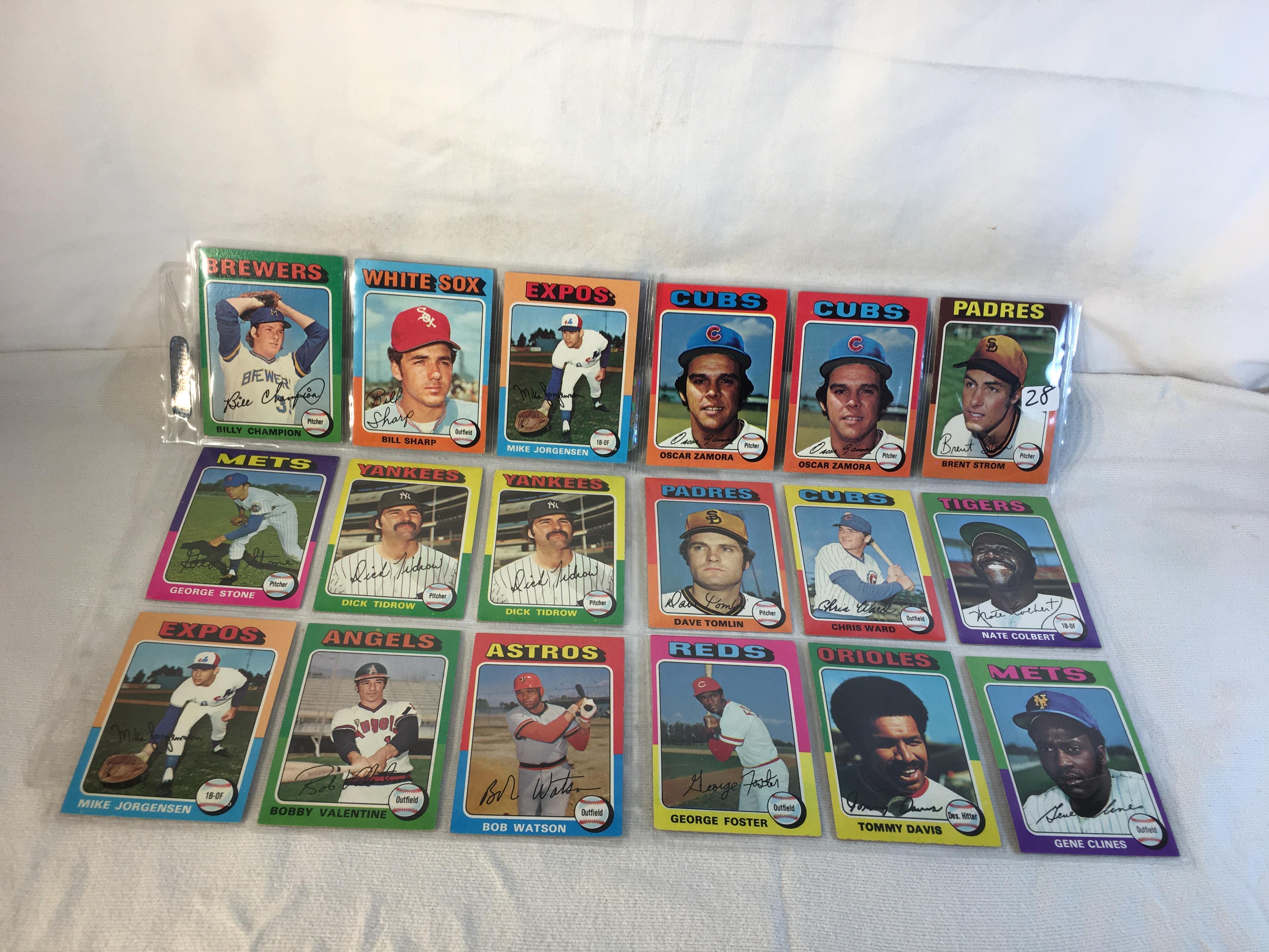 Lot of 18 Pcs Collector Vintage  MLB Baseball  Sport Trading Assorted Cards & Players - See Photos