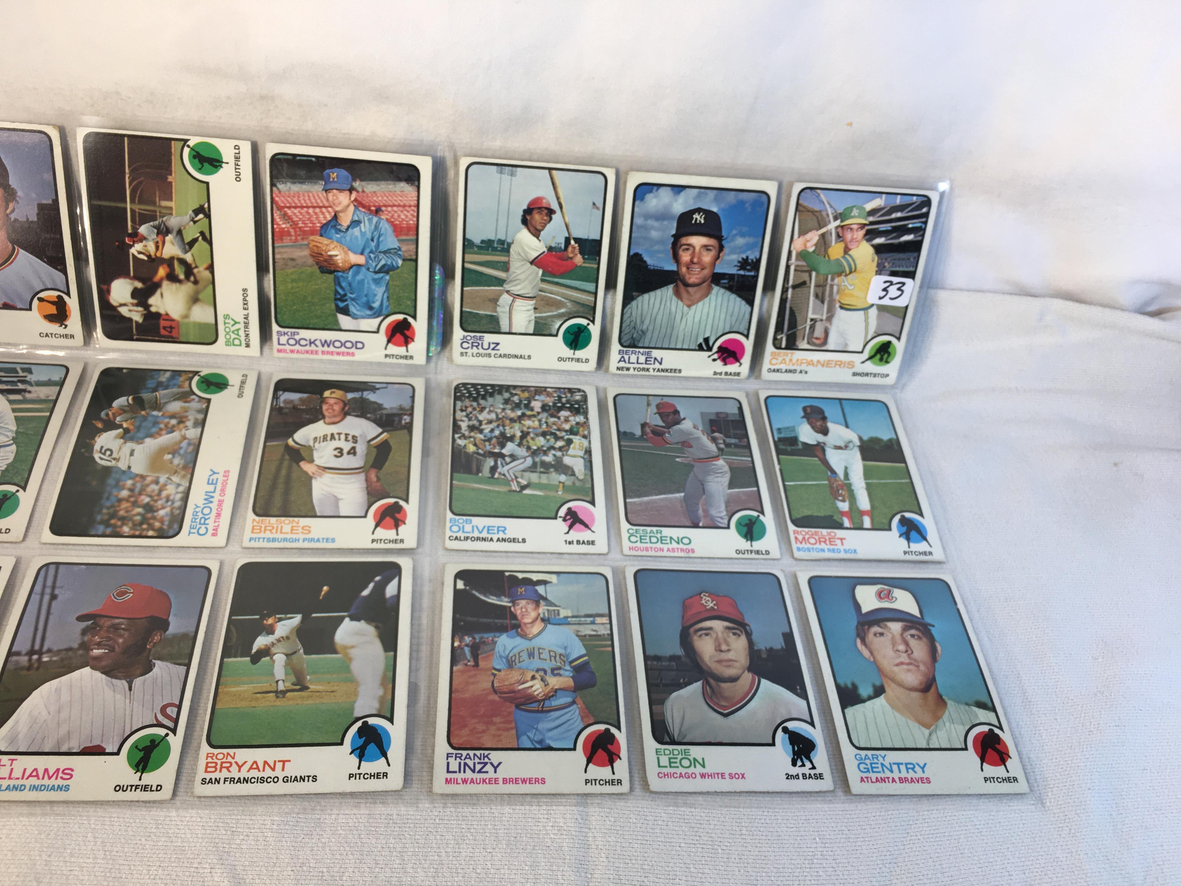 Lot of 18 Pcs Collector Vintage  MLB Baseball  Sport Trading Assorted Cards & Players - See Photos