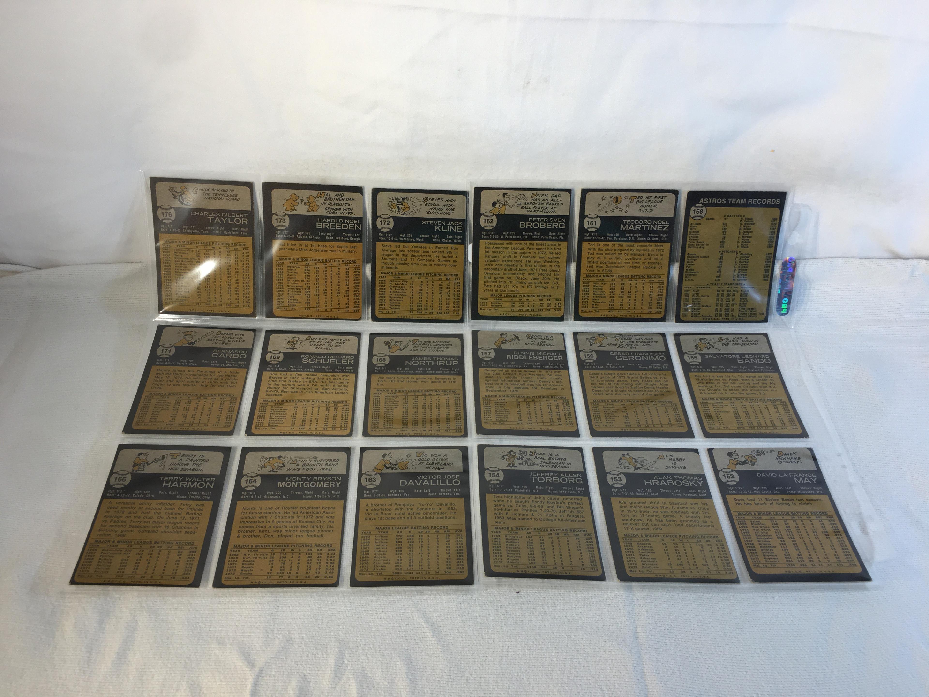 Lot of 18 Pcs Collector Vintage  MLB Baseball  Sport Trading Assorted Cards & Players - See Photos