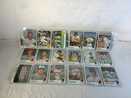 Lot of 18 Pcs Collector Vintage  MLB Baseball  Sport Trading Assorted Cards & Players - See Photos