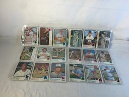 Lot of 18 Pcs Collector Vintage  MLB Baseball  Sport Trading Assorted Cards & Players - See Photos